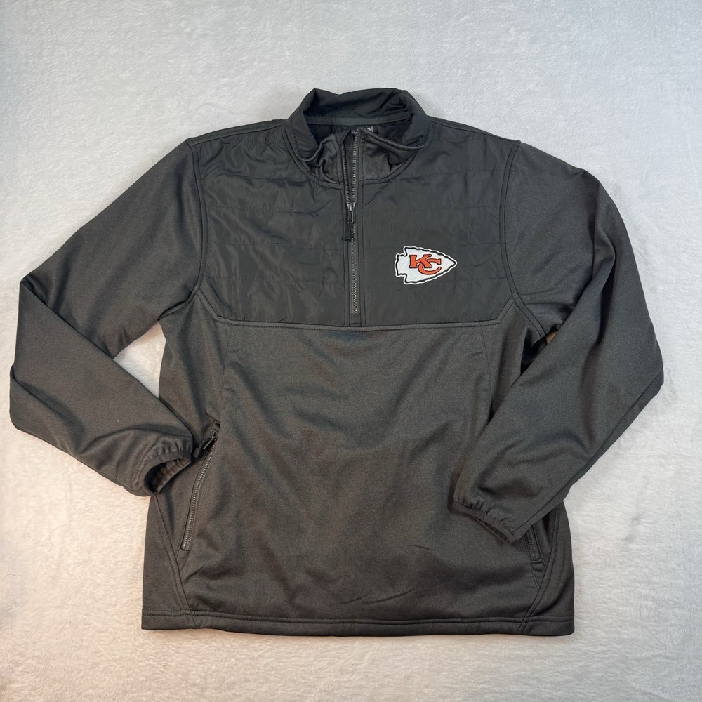 Kansas City Chiefs Dunbrooke Pathfinder Quarter‑Zip Jacket Men's M Black